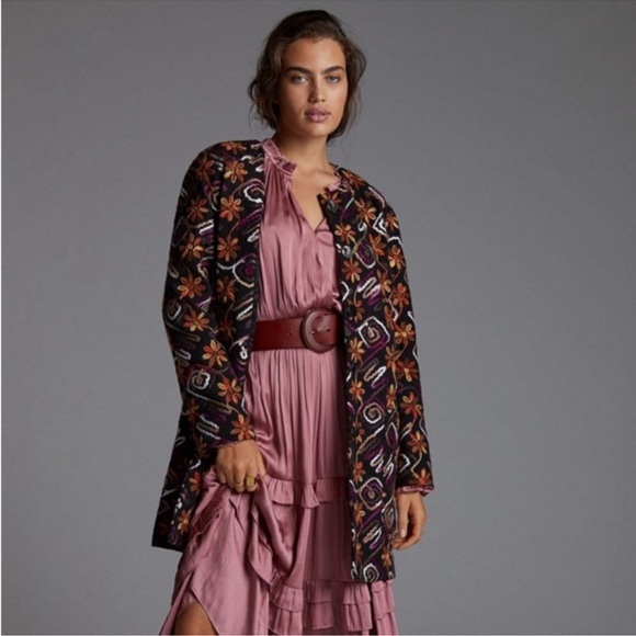 Anthropologie Hutch Floral Embroidered Coat Size Small NWT Brand New Multicolour - Picture 14 of 14